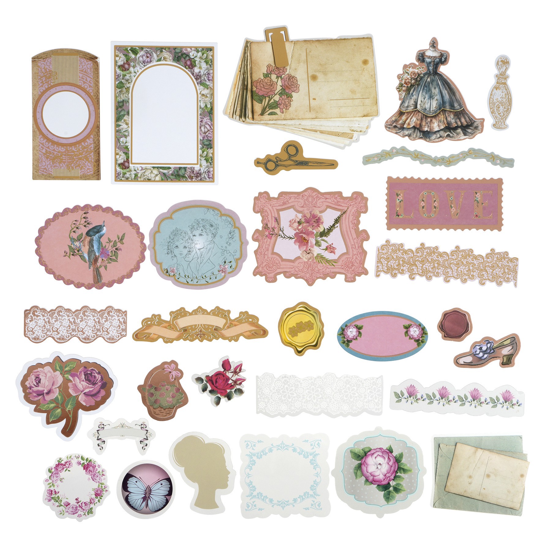 slide 4 of 4, Coquette Ephemera By Recollections, 0.6 in to 4 in