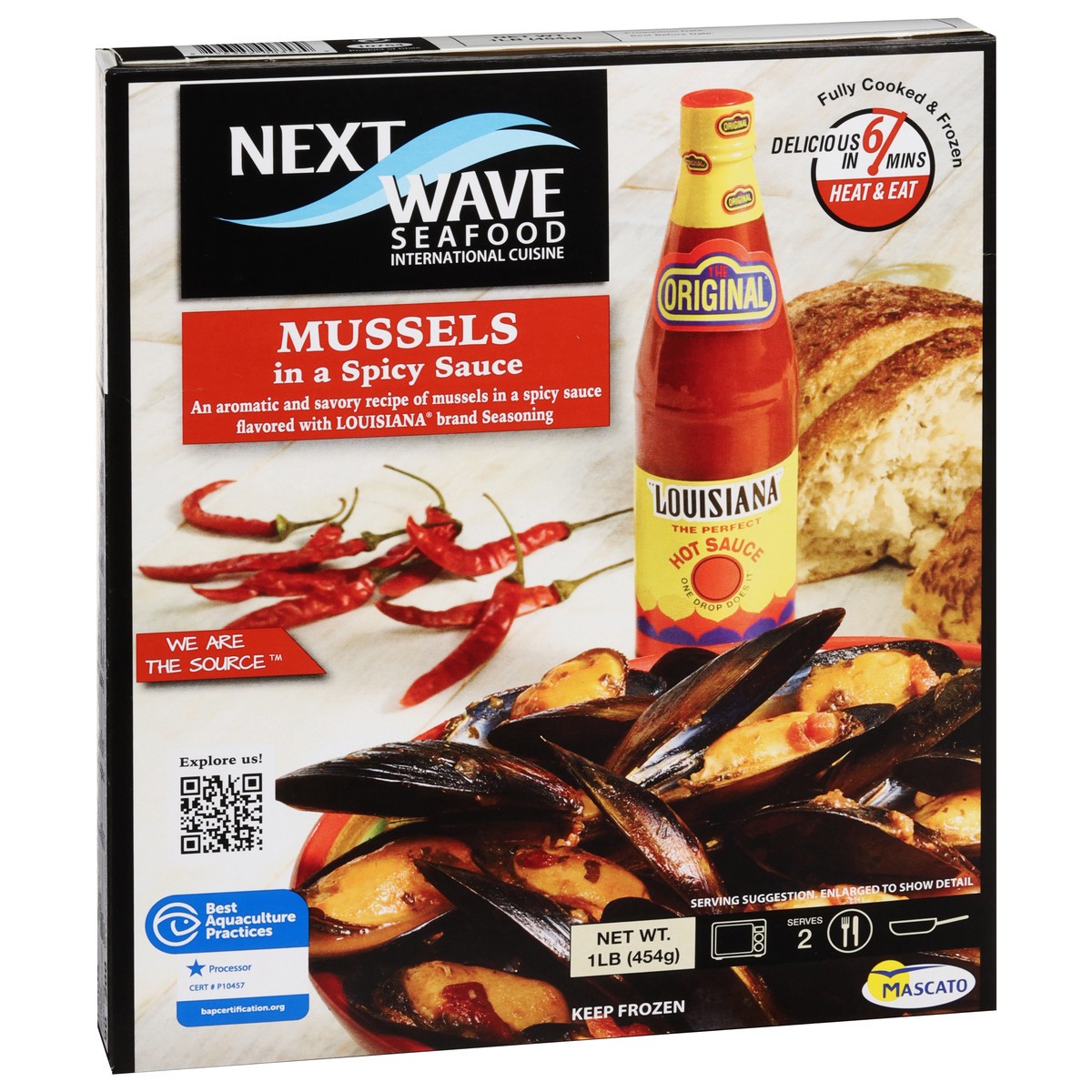 slide 5 of 16, Next Wave Seafood Mussels in a Spicy Sauce 1 lb, 1 lb