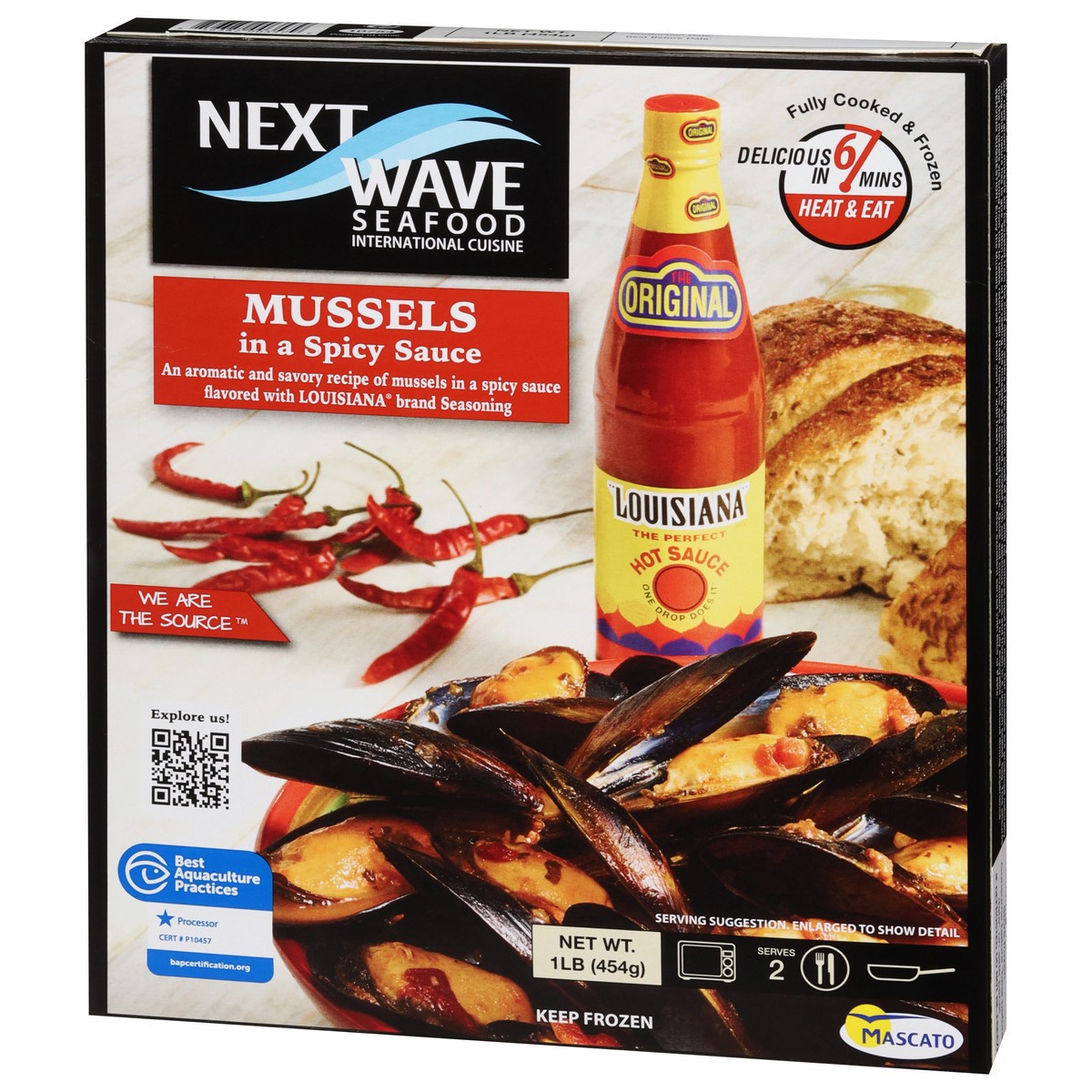 slide 6 of 16, Next Wave Seafood Mussels in a Spicy Sauce 1 lb, 1 lb
