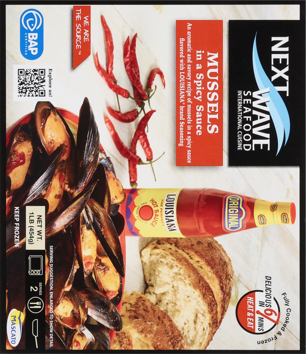 slide 7 of 16, Next Wave Seafood Mussels in a Spicy Sauce 1 lb, 1 lb