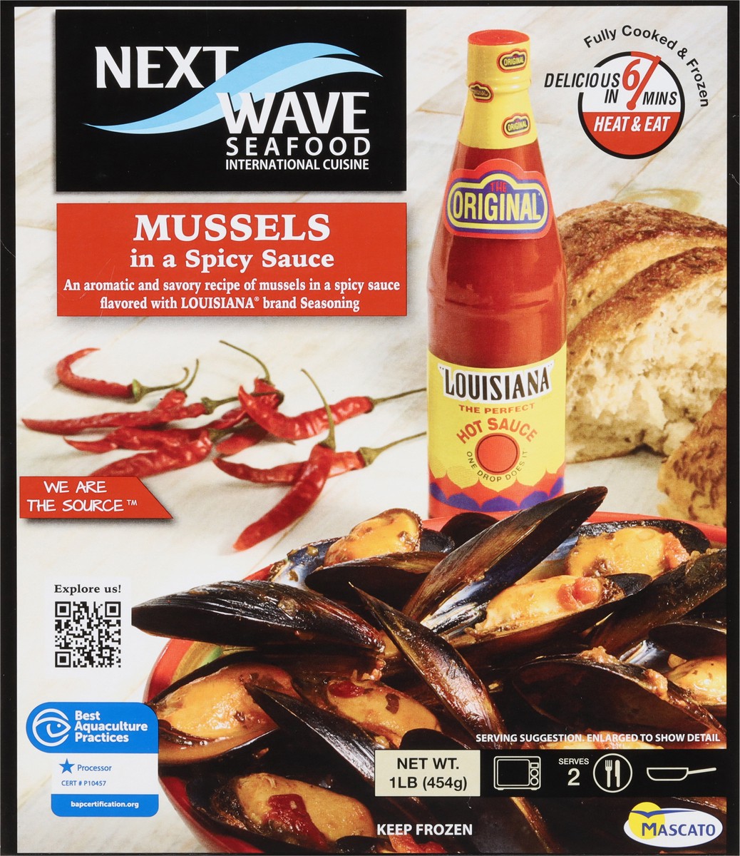 slide 8 of 16, Next Wave Seafood Mussels in a Spicy Sauce 1 lb, 1 lb