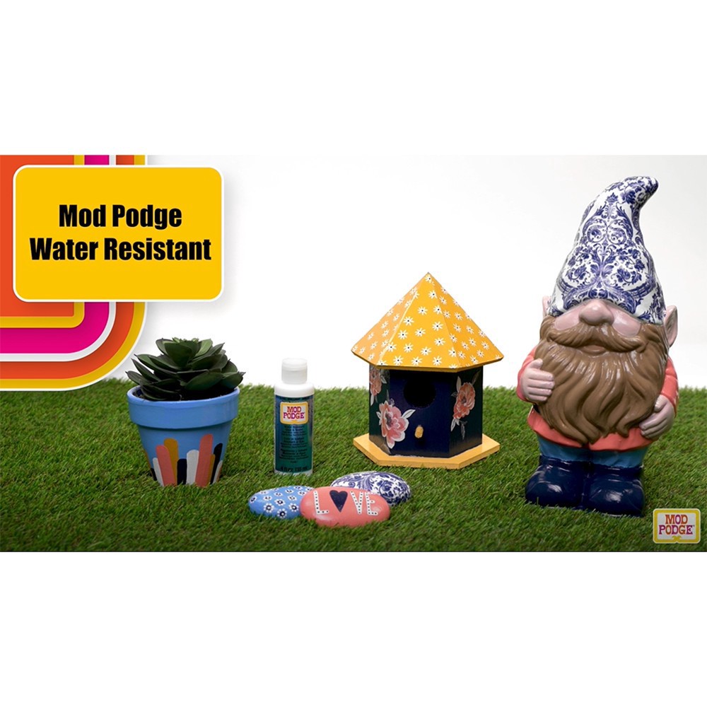 slide 7 of 8, Mod Podge Gloss Water Resistant Glue & Sealer, 4 fl oz