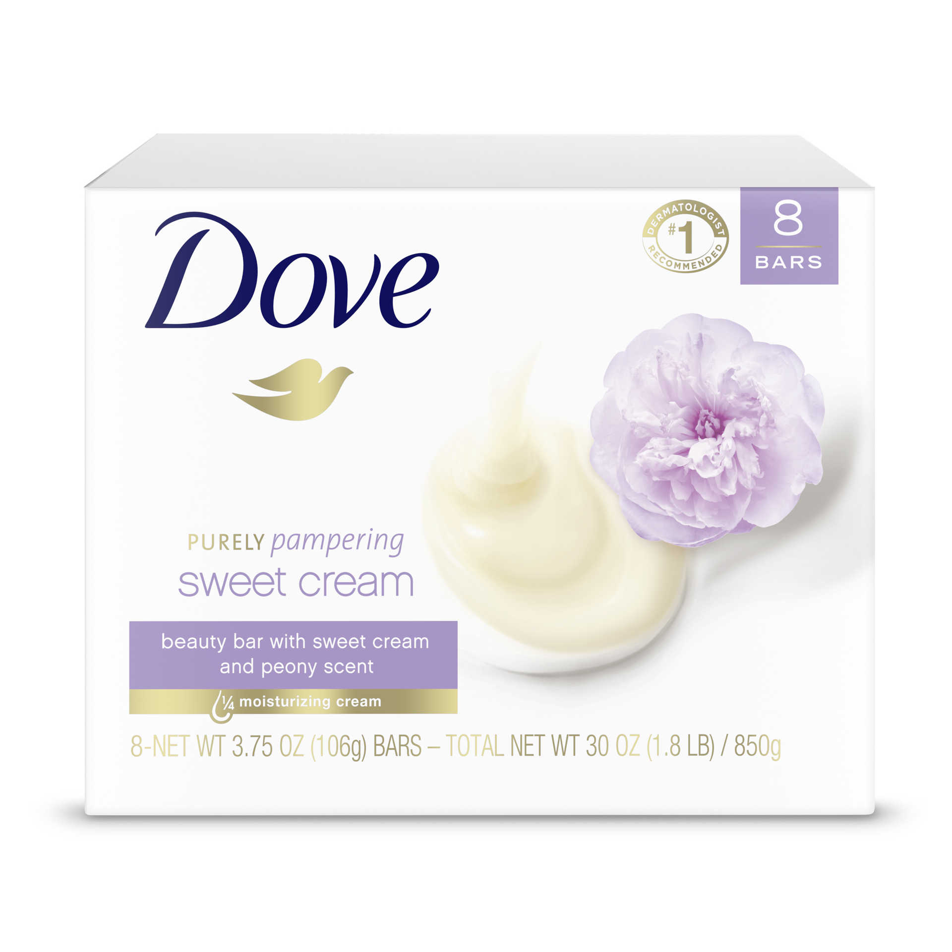 slide 3 of 6, Dove Beauty Bar Gentle Skin Cleanser Indulging Sweet Cream, 3.75 oz, 2 Bars, 2 ct; 4 oz