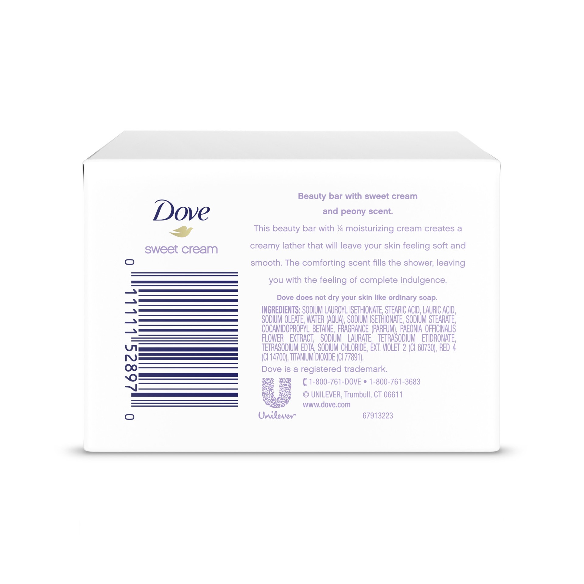 slide 5 of 6, Dove Beauty Bar Gentle Skin Cleanser Indulging Sweet Cream, 3.75 oz, 2 Bars, 2 ct; 4 oz