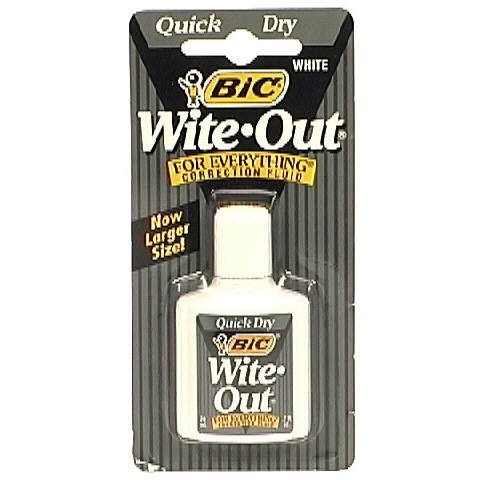 slide 1 of 1, BIC Wite-Out Correction Fluid - White, 0.7 oz