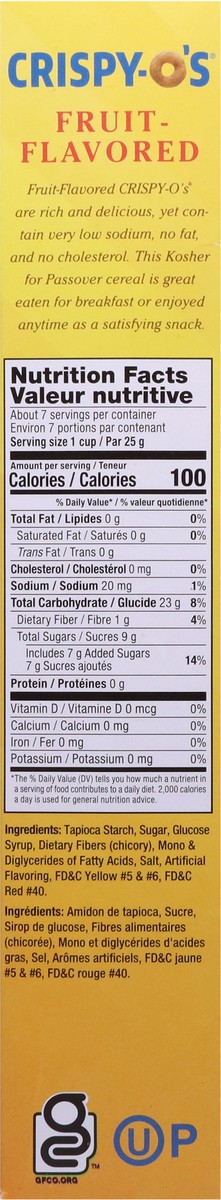 slide 8 of 9, Gefen Crispy-Os Cereal Fruit Flavored - 6.6 Oz, 5.5 oz