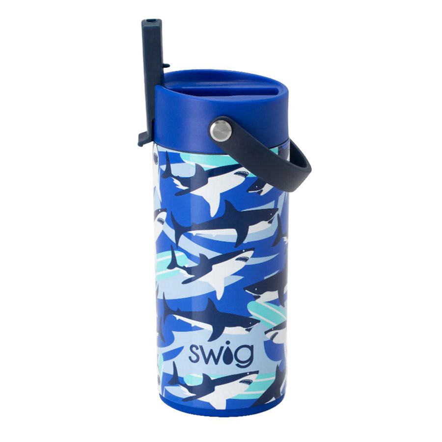 slide 1 of 1, Swig Shark Fin Flip & Sip Tumbler, 12 oz