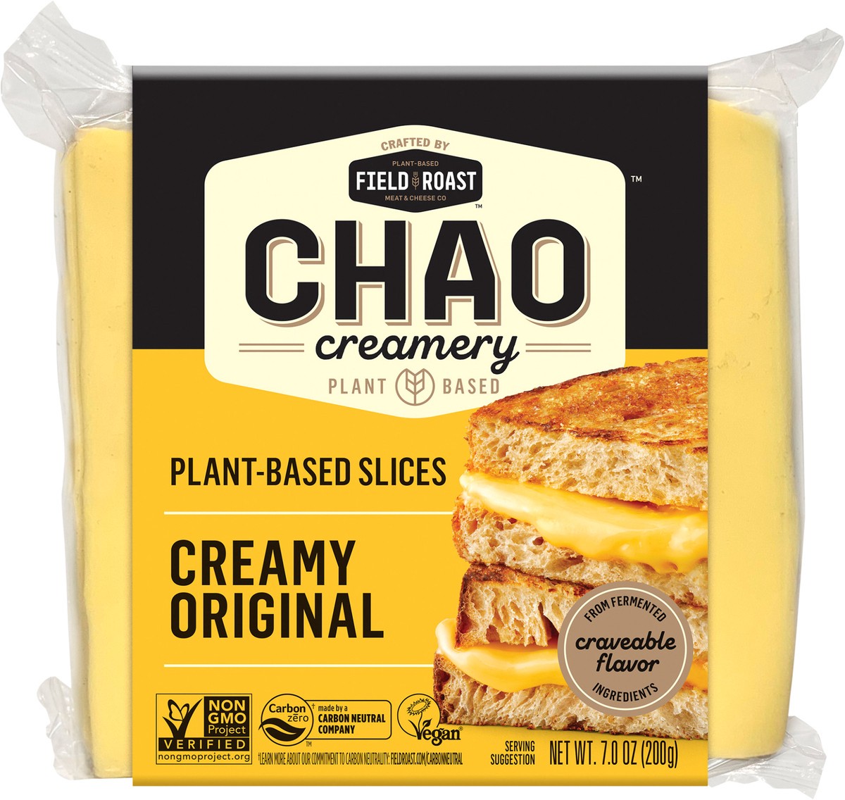 slide 6 of 7, Field Roast Creamy Original Vegan Chao Slices, 7 oz