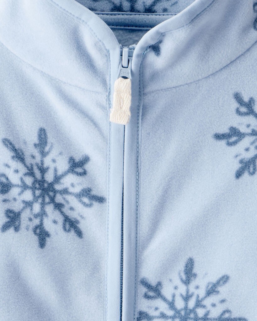 slide 2 of 2, Oshkosh Toddler Girl Snowflake Microfleece Zip-Up Jacket - Blue Blue 2T, 1 ct