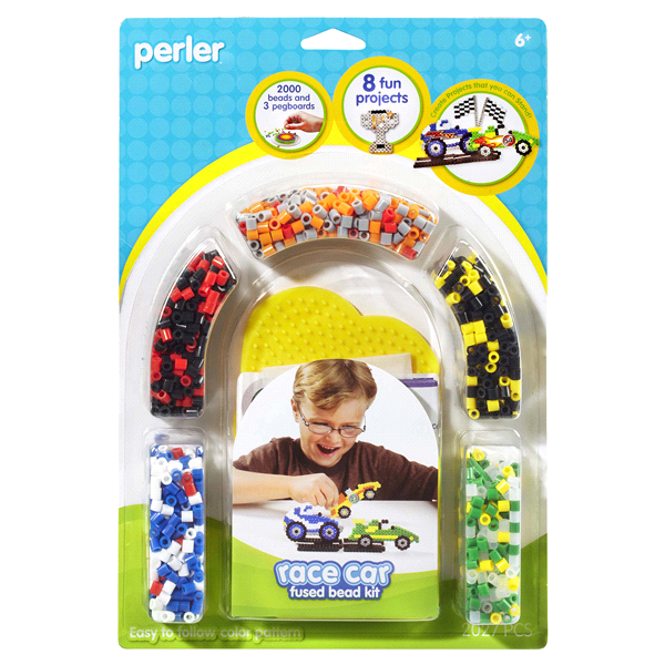 slide 1 of 1, Perler Race Car Activity Kit, 1 ct