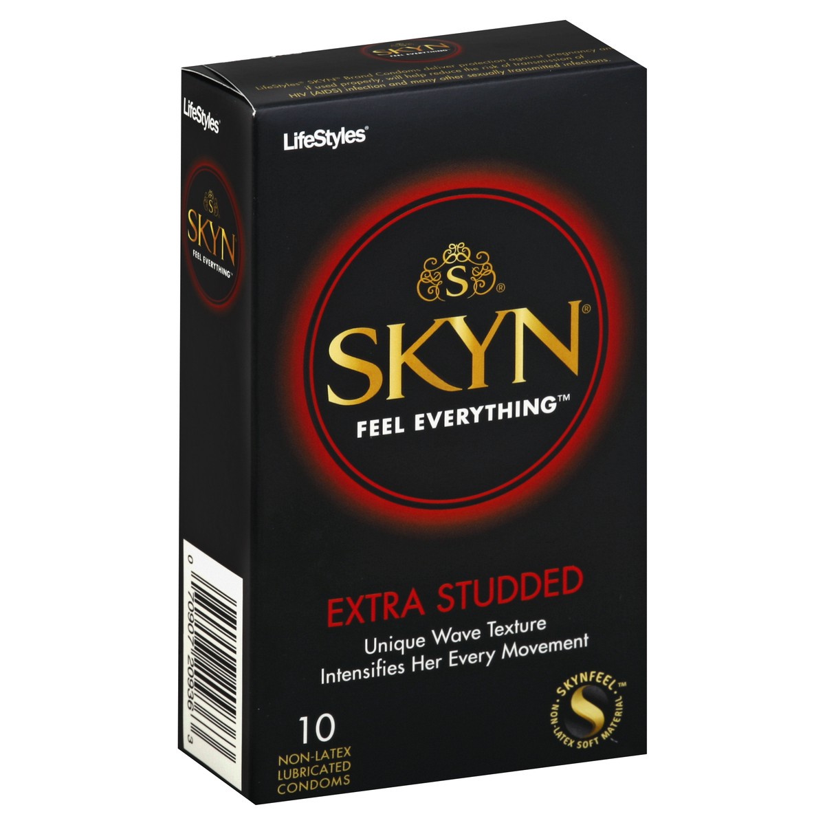slide 5 of 5, LifeStyles SKYN Extra Studded Condoms, 10 ct
