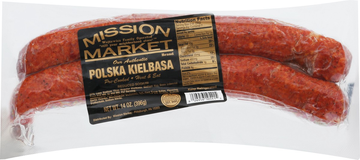 slide 2 of 2, Mission Market Reduced Sodium Polska Kielbasa 14 oz, 14 oz