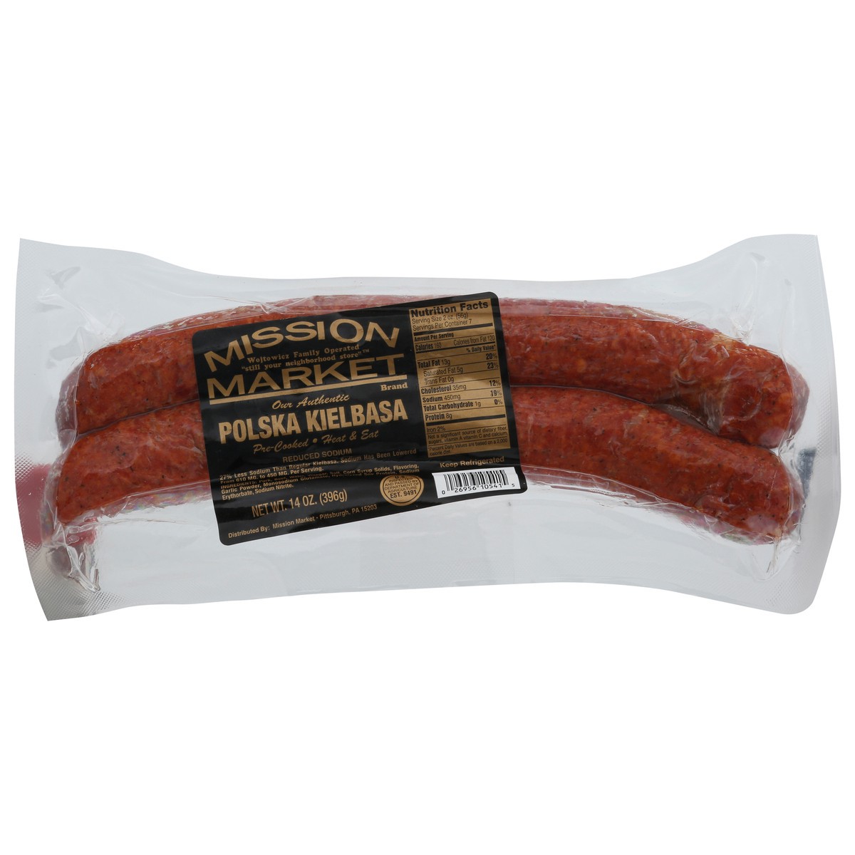 slide 1 of 2, Mission Market Reduced Sodium Polska Kielbasa 14 oz, 14 oz