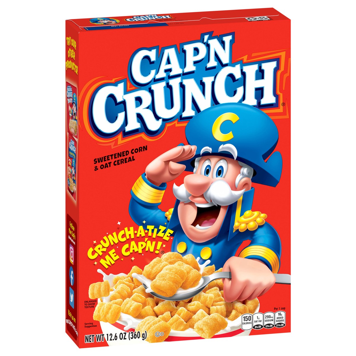 slide 3 of 6, Cap'n Crunch Regular Cereal - 12.6 oz, 12.6 oz