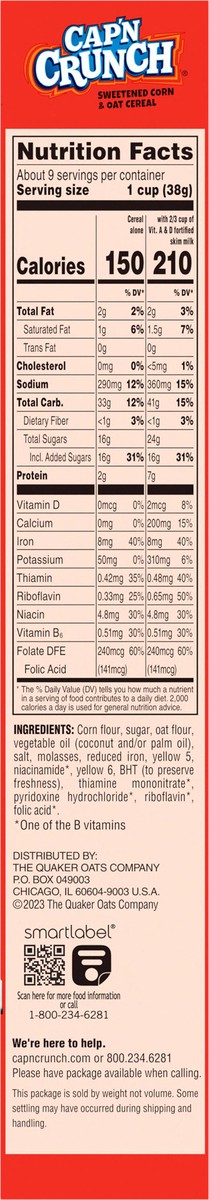 slide 5 of 6, Cap'n Crunch Regular Cereal - 12.6 oz, 12.6 oz