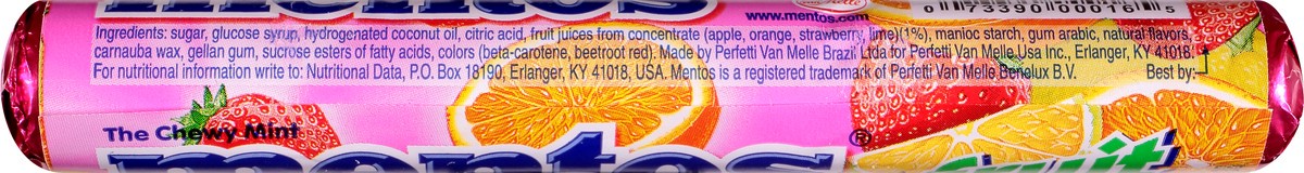 slide 9 of 10, Mentos Mixed Fruit Chewy Mint Candy, 1.32 oz