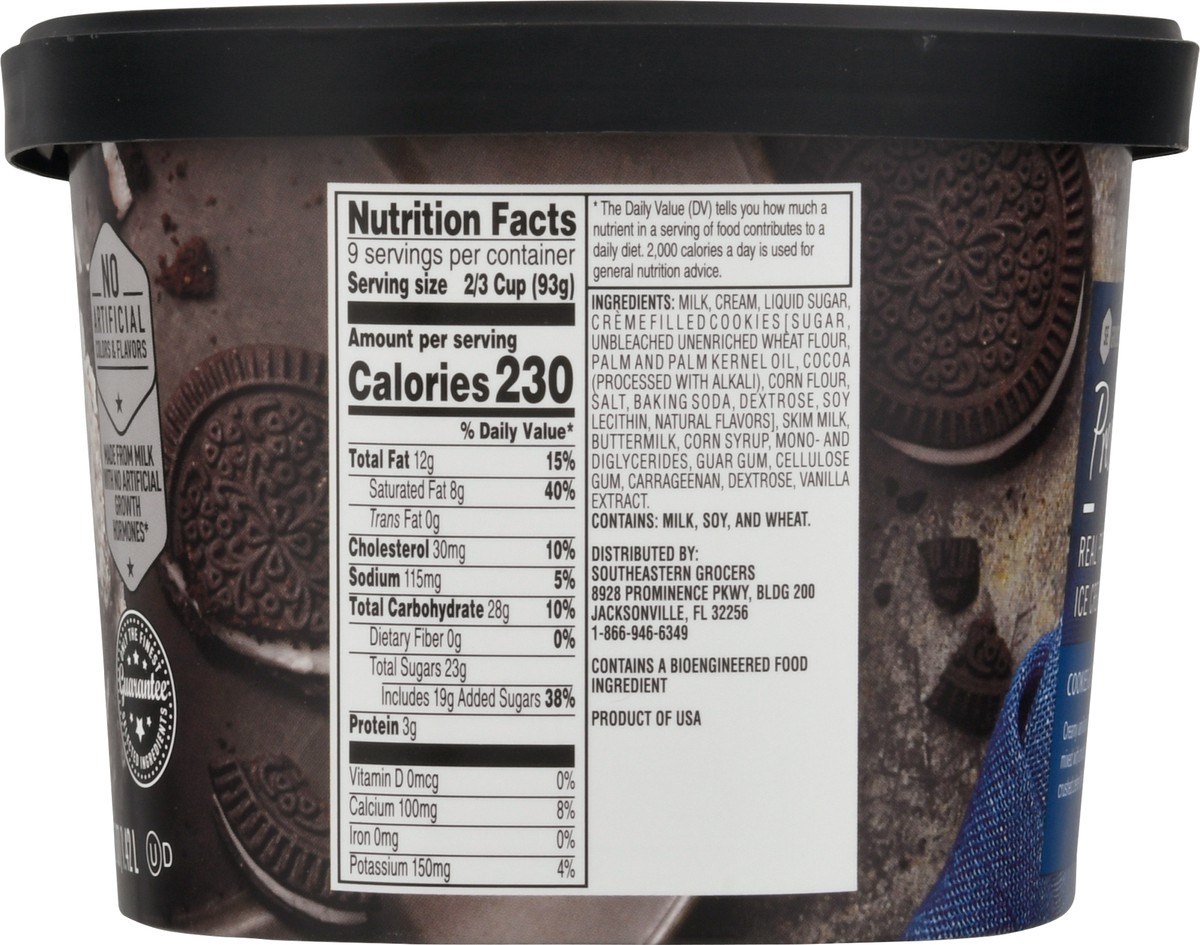 slide 9 of 9, Prestige Real Premium Ice Cream Cookies & Cream, 48 oz