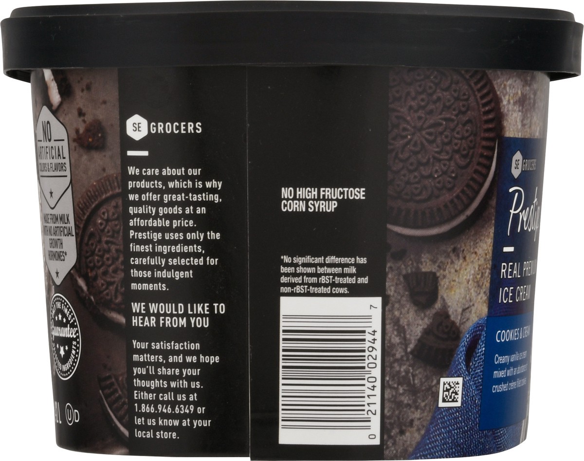 slide 5 of 9, Prestige Real Premium Ice Cream Cookies & Cream, 48 oz