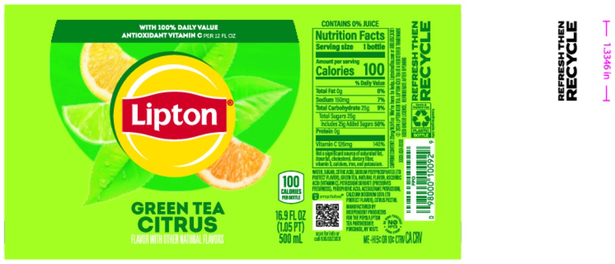 slide 5 of 10, Lipton Green Tea Citrus 16.9 Fl Oz, 6 Count, 6 ct; 16.9 fl oz