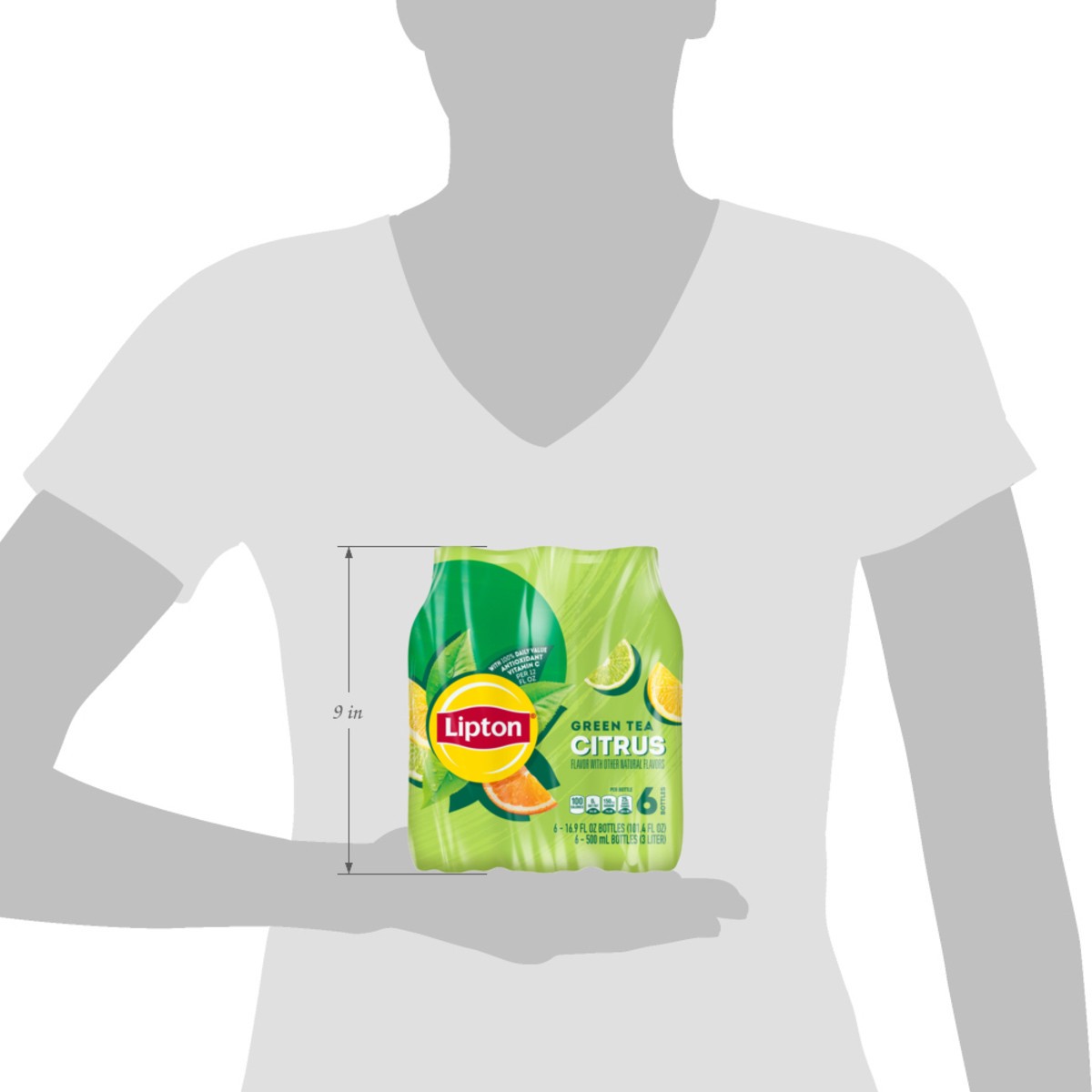 slide 7 of 10, Lipton Green Tea Citrus 16.9 Fl Oz, 6 Count, 6 ct; 16.9 fl oz