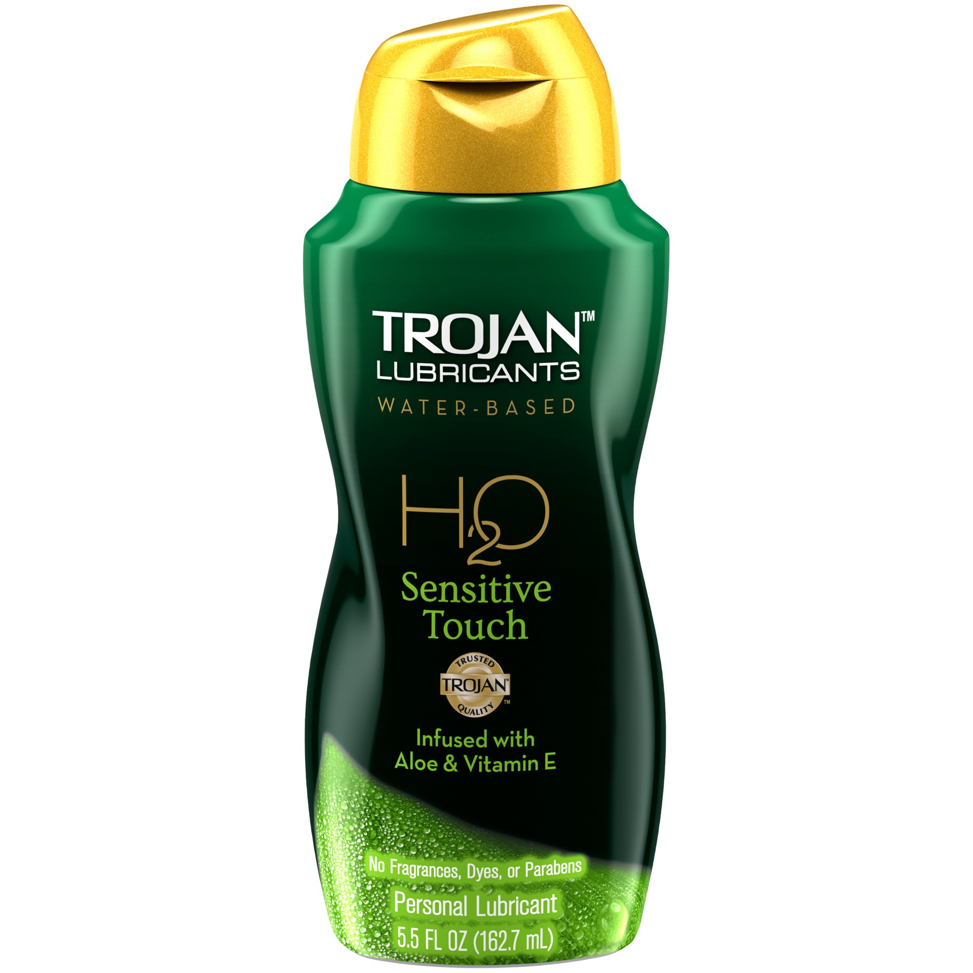 slide 1 of 4, TROJAN Lubricant H2O Sensitive Touch Water-Based Lubricant, Personal Lubricant, 5.5 Fl Oz, 5.50 fl oz