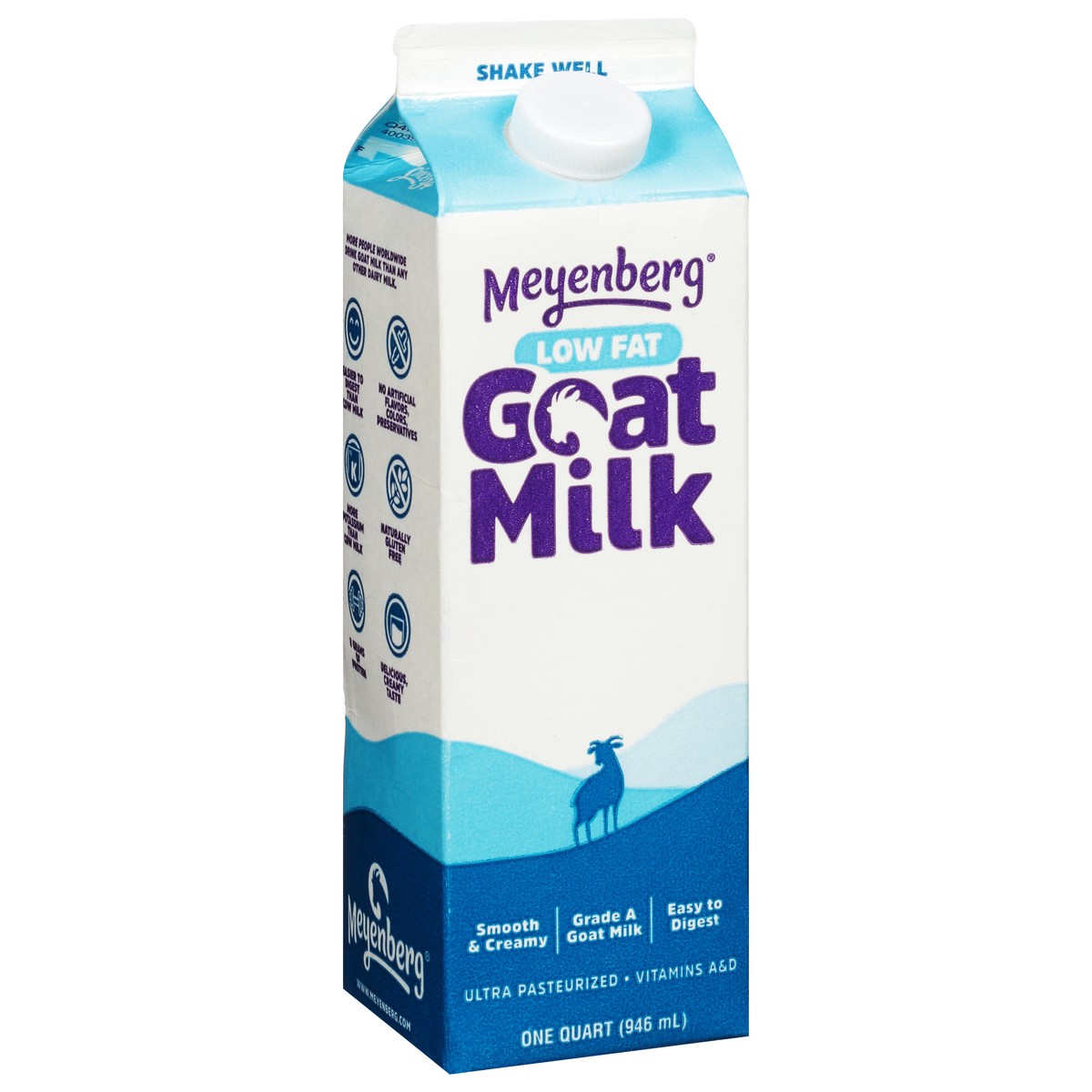 slide 10 of 10, Meyenberg Low Fat Goat Milk 1 qt, 1 qt