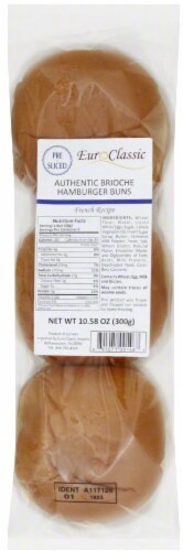 slide 2 of 2, Euro Classic French Bioche Hamburger Buns, 6 ct