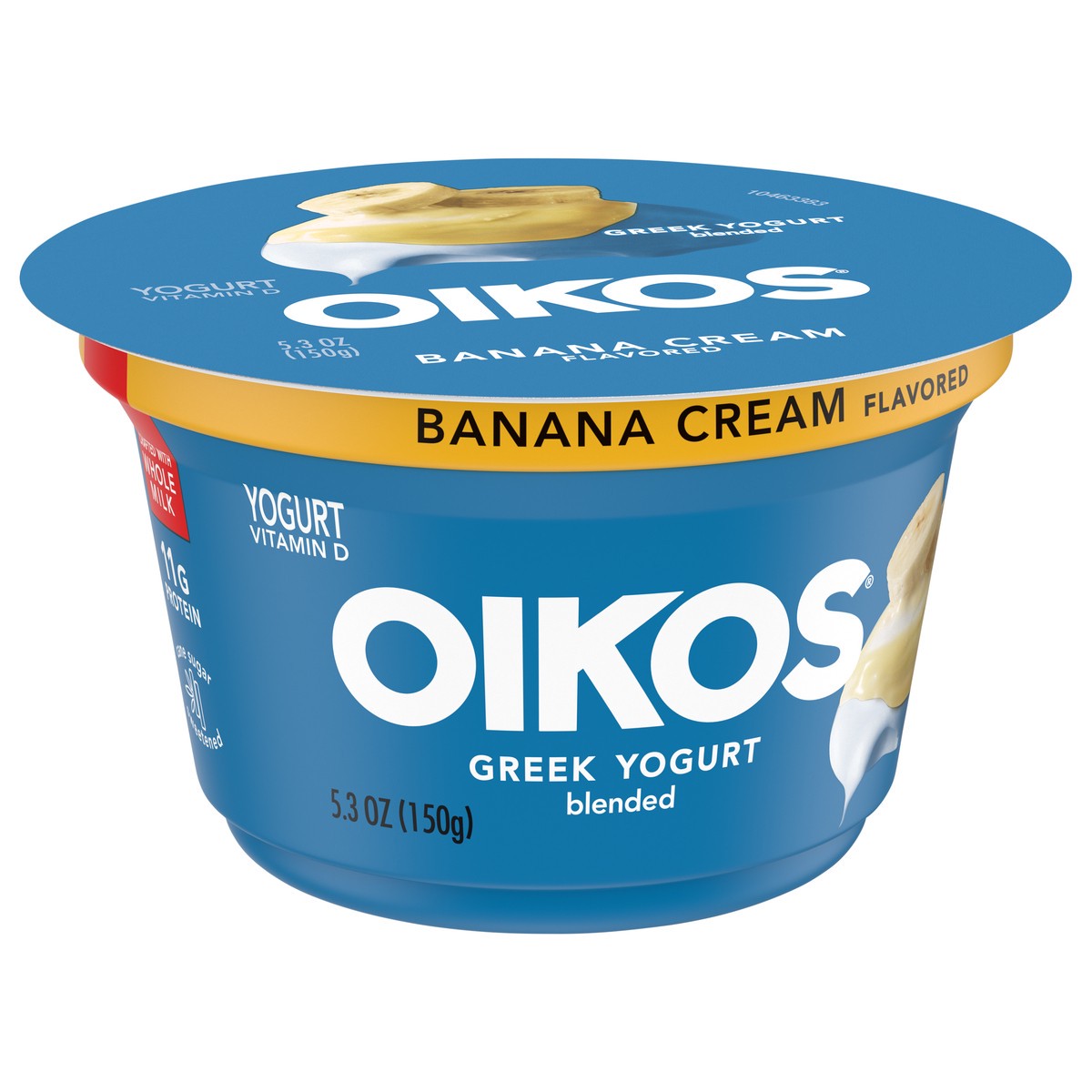 slide 3 of 9, Oikos Whole Milk Greek Yogurt, Banana Cream, 5.3 oz., 5.3 oz