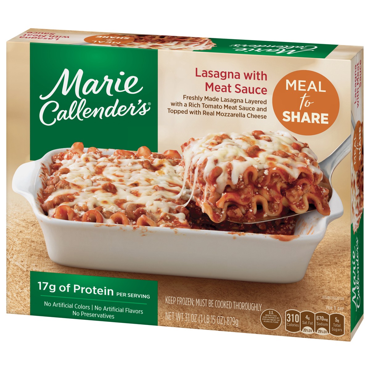 slide 8 of 9, Marie Callender's Lasagna with Meat Sauce 31 oz, 31 oz