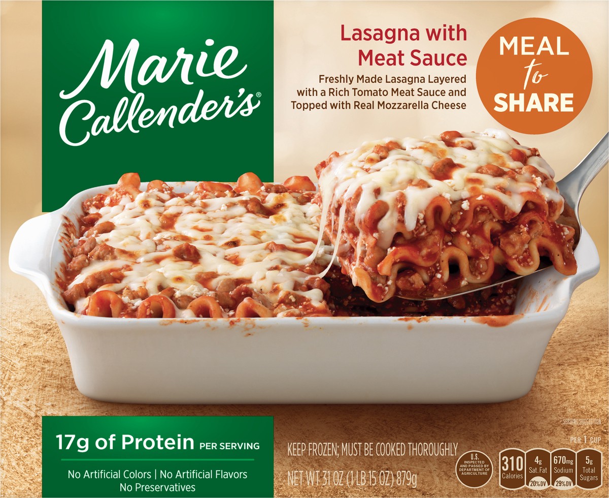 slide 6 of 9, Marie Callender's Lasagna with Meat Sauce 31 oz, 31 oz