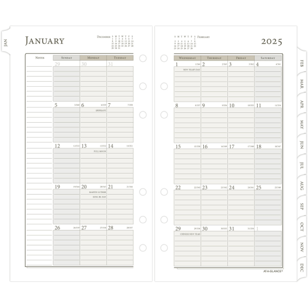 slide 2 of 4, 2025 At-A-Glance Weekly/Monthly Planner Refill, Portable Size, January To December, 1 ct