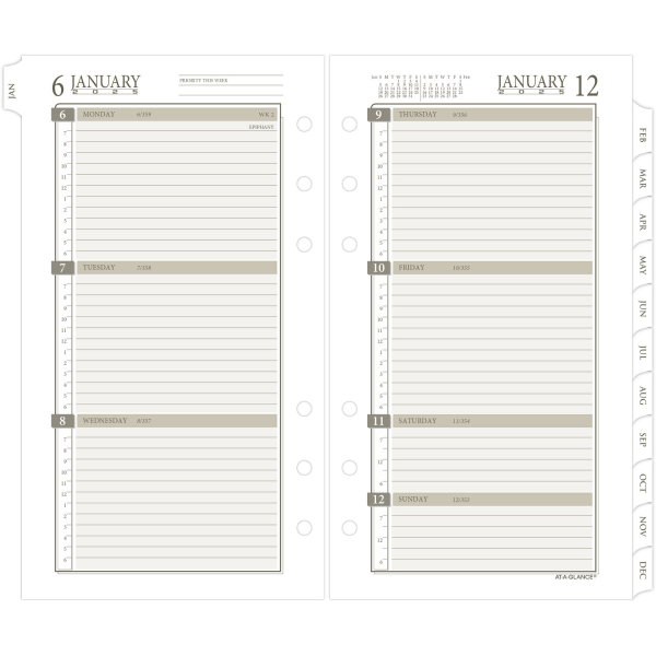 slide 3 of 4, 2025 At-A-Glance Weekly/Monthly Planner Refill, Portable Size, January To December, 1 ct