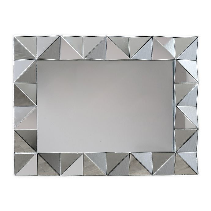 slide 1 of 1, Arthouse Raised Triangular Border Wall Mirror, 29 in x 21.5 in