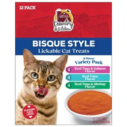 Country Kitchen Cat Treats, Lickable, Bisque Style, Tuna & Salmon, Tuna, Tuna & Shrimp, Variety Pack