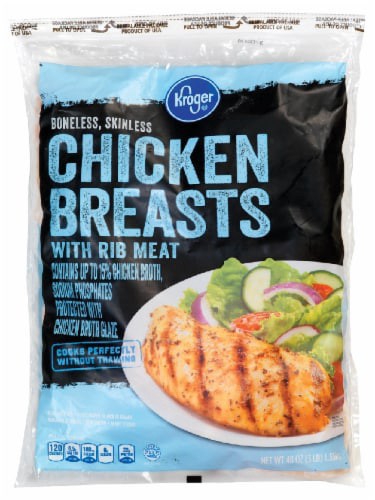 slide 1 of 5, Kroger Boneless Chicken Breasts with Rib Meat, 3 lb