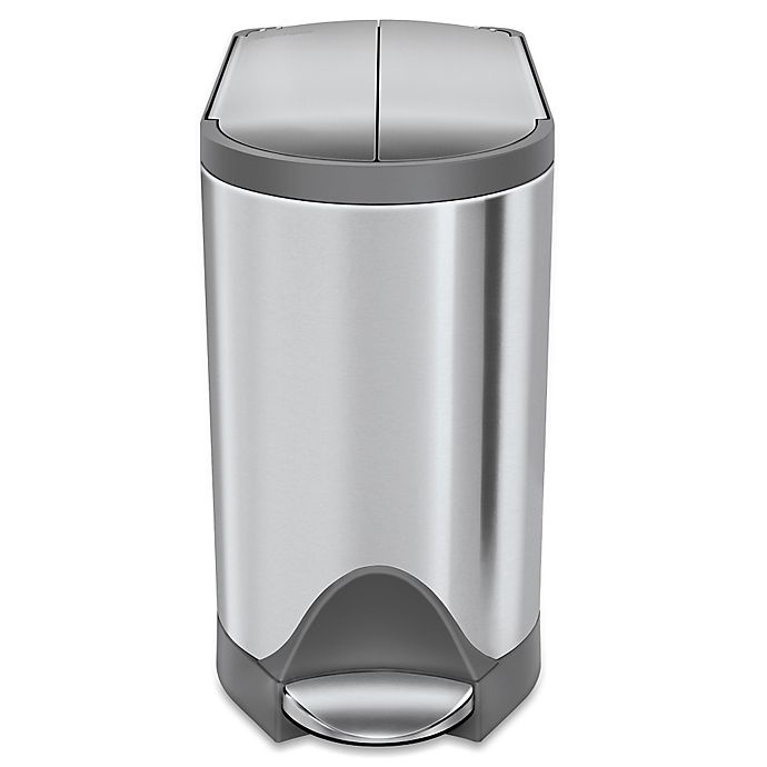 slide 1 of 4, simplehuman Butterfly Step Trash Can, 10 liter