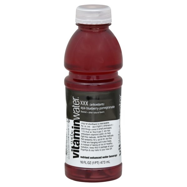 slide 1 of 1, vitaminwater Water Beverage, Nutrient Enhanced, XXX Acai-Blueberry-Pomegranate - 16 oz, 16 oz