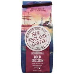 New England Coffee Ground Dark Roast Bold Decision Coffee 10 oz