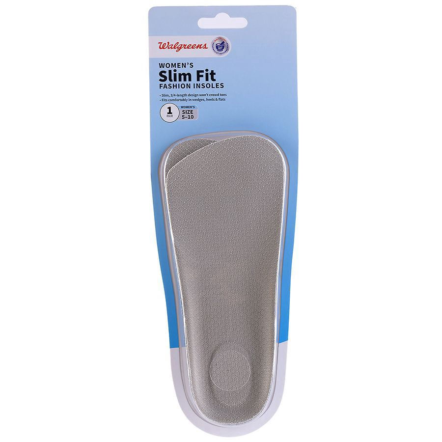 slide 1 of 3, Walgreens Women's Slim Fit Fashion Insoles, size 5 ct; 10 1pair
