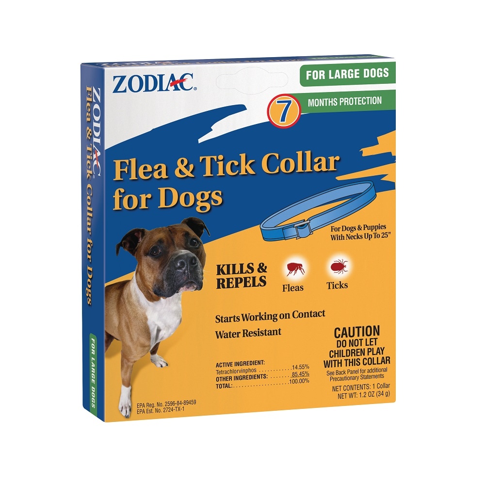 slide 1 of 1, Zodiac Flea And Collar Large Dogs, LG