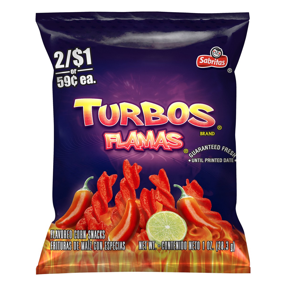 slide 1 of 5, Fritos Turbos Flamas, 1 oz