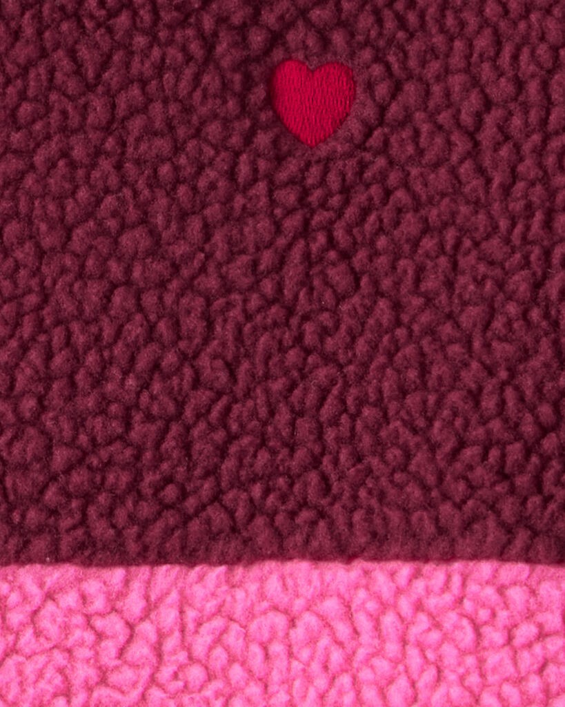 slide 2 of 3, Oshkosh Girls Microfleece Long-Sleeve Zip-Up Jacket - Pink Pink 12, 1 ct