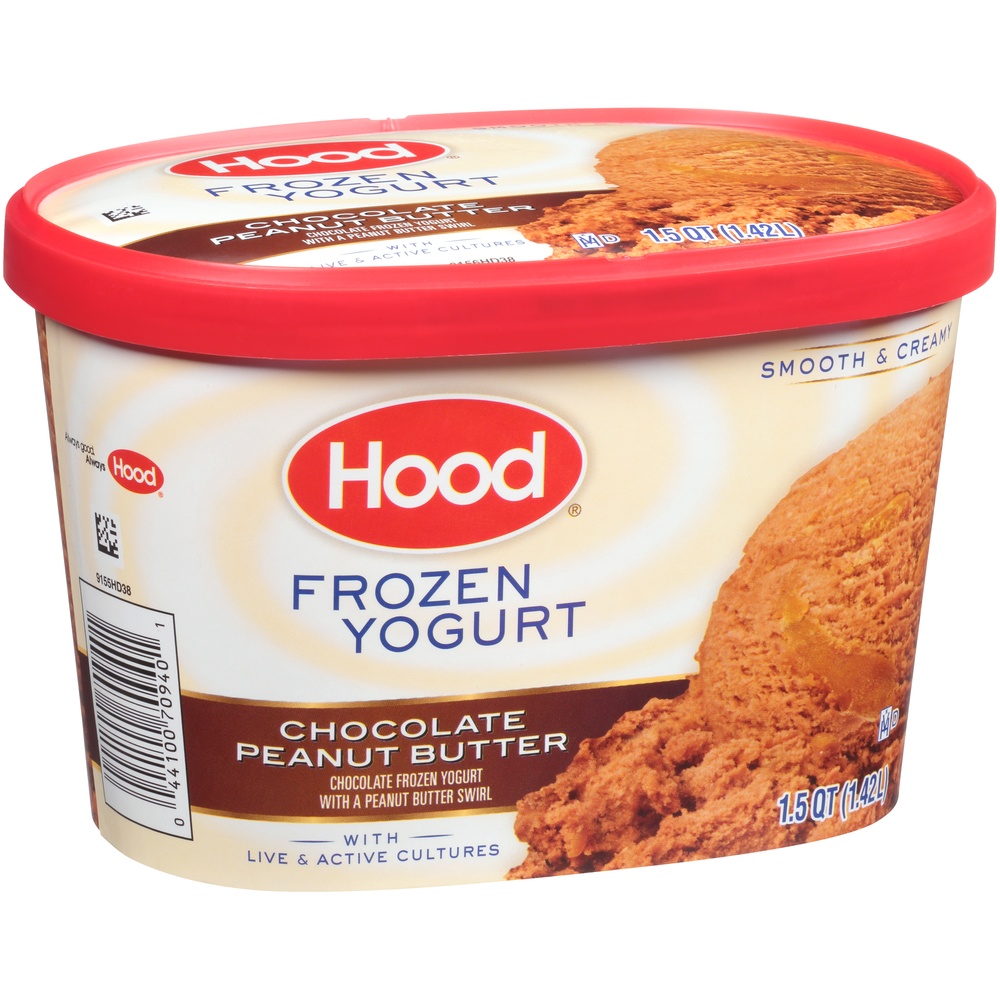 slide 2 of 8, Hood Chocolate Peanut Butter Frozen Yogurt, 48 gz