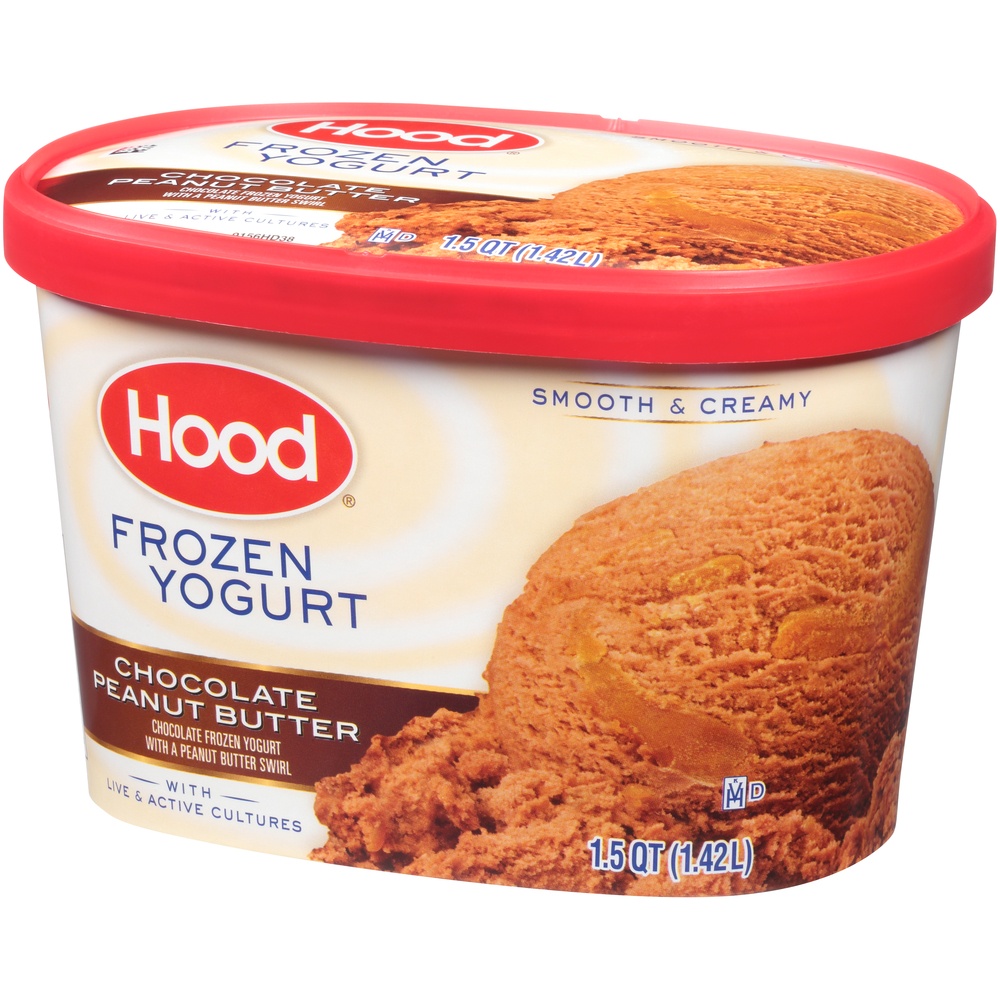 slide 3 of 8, Hood Chocolate Peanut Butter Frozen Yogurt, 48 gz