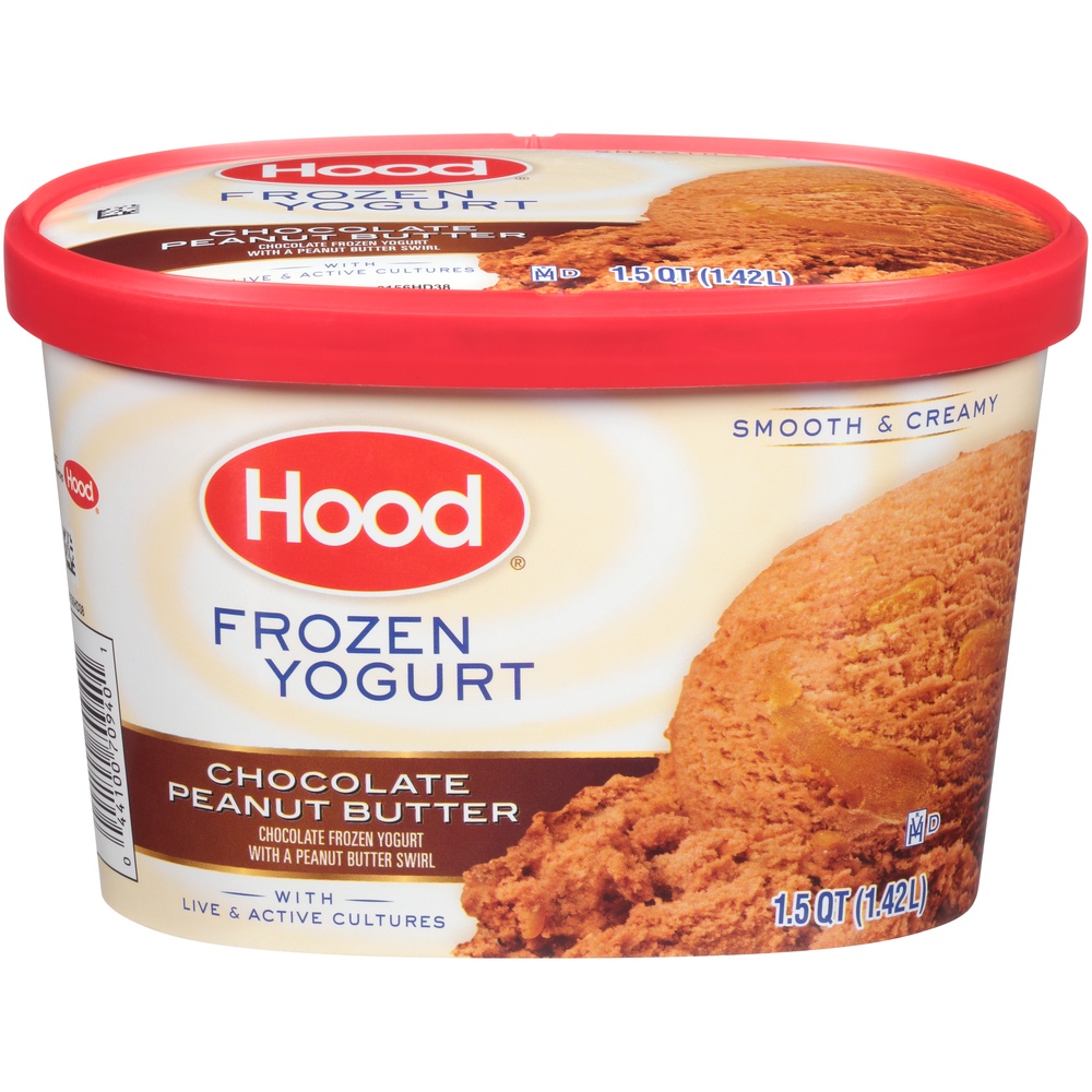 slide 1 of 8, Hood Chocolate Peanut Butter Frozen Yogurt, 48 gz