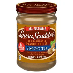 Laura Scudder's All Natural Smooth Peanut Butter, 16 oz. Jar