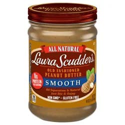 Laura Scudder's All Natural Smooth Peanut Butter, 16 oz. Jar