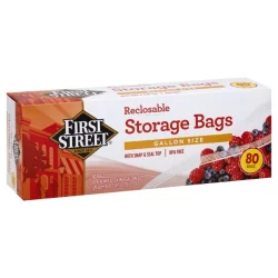 First Street Reclosable Gallon Food Storage Bags