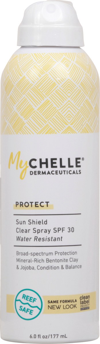 slide 1 of 9, MyChelle SPF 30 Protect Sun Shield Clear Spray 6.0 fl oz, 6 fl oz