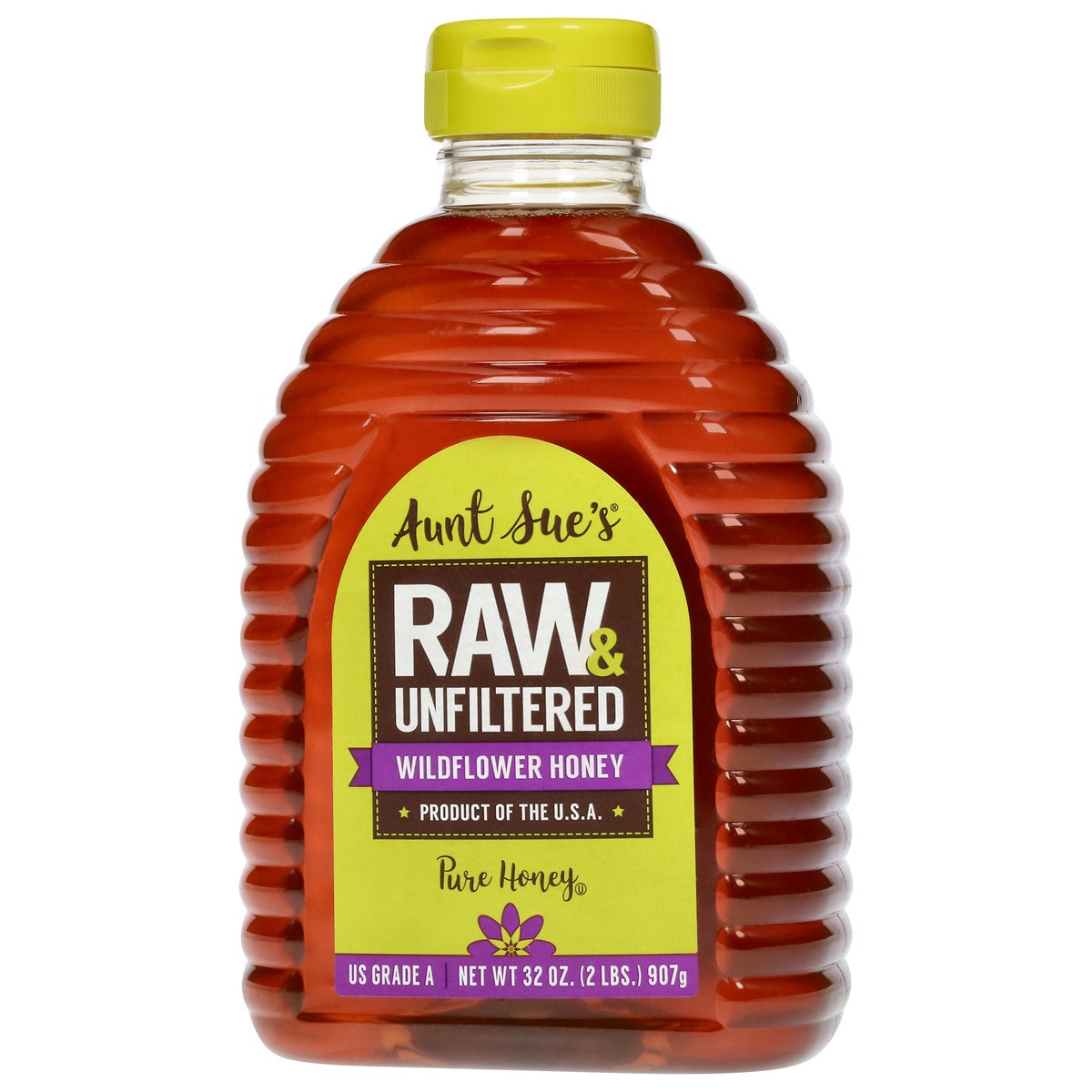 slide 5 of 9, Aunt Sue's Raw & Unfiltered Wildflower Honey 32 oz, 32 oz